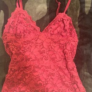 Lingerie crop top.